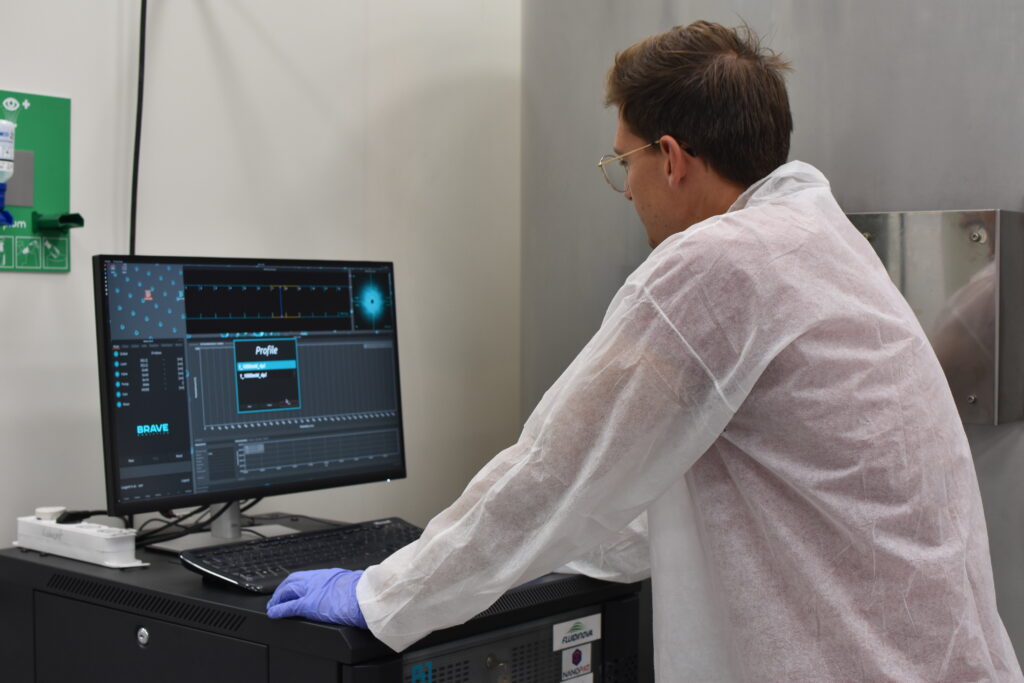 Starting the software for BRAVE B-Continuous at Fluidinova plant