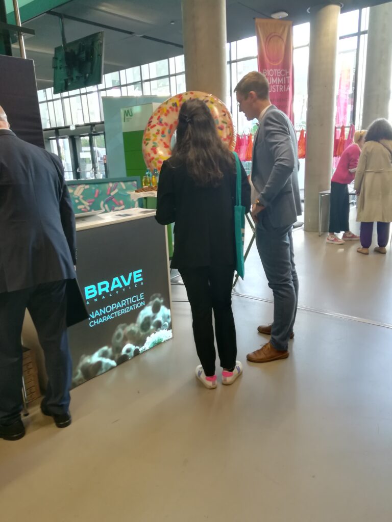 The BRAVE Analytics booth at Biotech Summit Austria